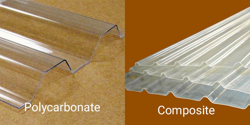So sánh giữa tấm nhựa lấy sáng Composite và Polycarbonate
